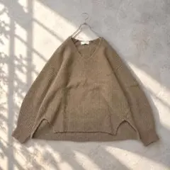 ★美品◆スローブイエナ◆軽暖♡ラクーン混Vネックニットプルオーバー