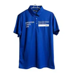 【美品】スリクソン デサント　ゴルフ メンズ 半袖 ポロシャツ L ブルー 青