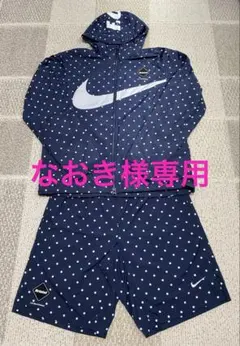 FCRB ×NIKE ポルカドット　ジャケット＆パンツ ネイビー　サイズM