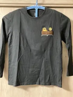 キャラクター刺繍（コジコジ）長袖Tシャツ チャコールグレーのサムネイル