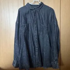 Rodico Crowns ダークグレー デニムシャツ