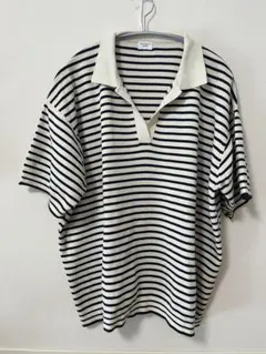 URBAN RESEARCH DOORS ボーダーニットポロシャツ 半袖