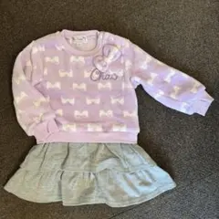 マザウェイズ 裏起毛　フリース　もこもこ　ワンピース　女の子　90センチ