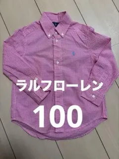Ralph Lauren ピンクチェック 長袖シャツ 3T