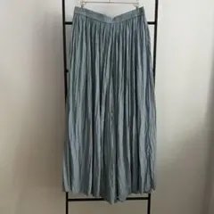 ユニクロ UNIQLO ギャザースカート L ブルー