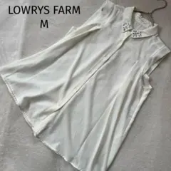 【LOWRYS FARM】 ビジュー付きノースリーブブラウス