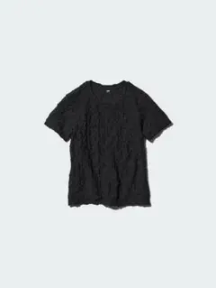 ユニクロ　シャーリングT 黒　Ｍサイズ OL通勤服のサムネイル