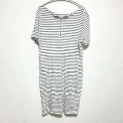 美品 Target ターゲット ストライプ柄 ハーフジップ チュニックワンピース