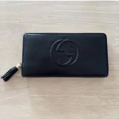 ✓【美品】 メンテ済み グッチ ラウンドファスナー GUCCI レザー 長