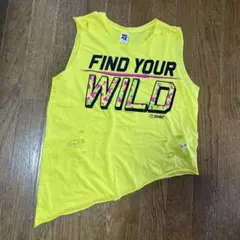 ZUMBA ダメージ加工タンクトップ　黄色