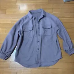 フリースシャツジャケット ピンク