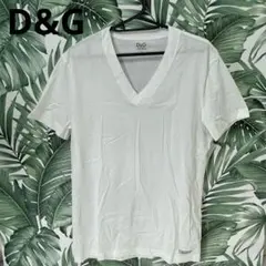 D&G DOLCE&GABBANA Vネック Tシャツ 白 M
