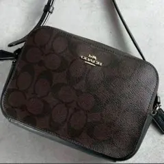 極美品 コーチ シグネチャー ショルダーバッグ カメラバッグ 斜め掛け ブラウン