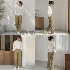 untitled カーゴパンツ ベージュ ワイドパンツ ミリタリー カジュアルMのサムネイル