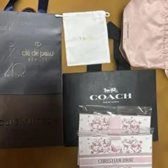 ディオール、クレド、ヴィトン、コーチショッパー 5点、おまけ巾着2点セット