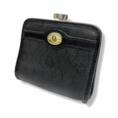 【希少】クリスチャンディオール ロゴ 金具 レザー がま口 コインケース