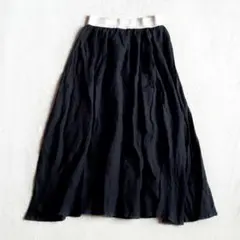O'NEIL OF DUBLIN　リネン100%　ロングスカート　ブラックのサムネイル