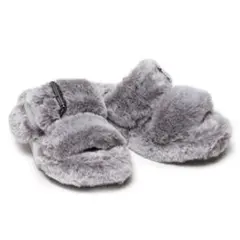 SKECHERS ファーサンダル COZY WEDGE グレーのサムネイル