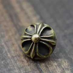 真鍮Brass ハイドーム 18mm Cross Ballクロスボール コンチョ