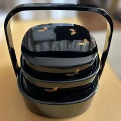 森英恵　しっきシック黒い3段重箱