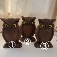 願いが叶う フクロウ 置物 木彫り 福来朗（ふくろう） - メルカリ