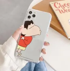 ラスト！iPhone X/XS ケース　クレヨンしんちゃん クリア　チュー顔