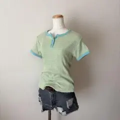 y2k archive henley border rib tee 平成ギャルのサムネイル