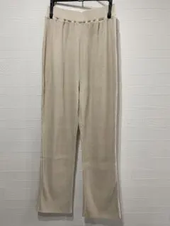 【極美品】 LOWRYS FARM リブニットパンツ ベージュ SMサイズ
