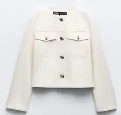 ZARA ホワイトジャケット Lサイズ