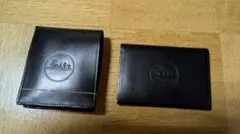 (새제품, 난이도 높은 제품) Leitz Leica 반지갑 & 카드 케이스 세트