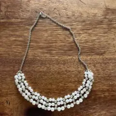 グリーンレーベルリラクシング　パールとクリスタルのネックレス