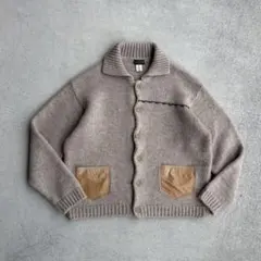 イタリア製 90s ヴィンテージ アルパカ混ウールニットカーディガン ベージュ