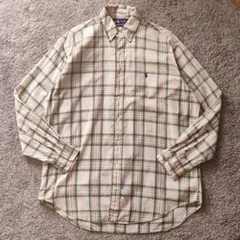 90's Ralph Lauren ボタンダウンシャツ　チェック グリーンM
