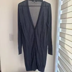 UNIQLO M ダークブルー 長袖カーディガン