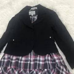 クミキョク　フォーマル　セットアップ　黒130　組曲　ワンピース　卒服