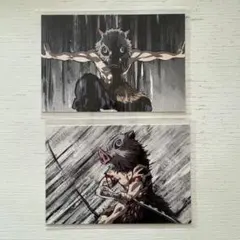 【30日まで】　２枚セット　未使用　鬼滅の刃　ポストカード　嘴平伊之助　全集中展