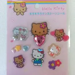 ハローキティ　キラキララインストーンシール　おすそ分け　はっぴーフォン　日焼け