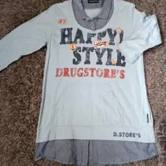 drugstore's ７分袖重ね着風シャツ