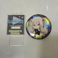 ホロライブexpo 獅白ぼたん 缶バッジ スタンド付き