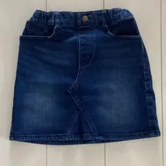 GU ダークブルー デニムスカート ゴムウエスト １３０