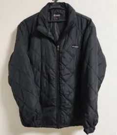 ブラック ナイロンキルティング ジャケット