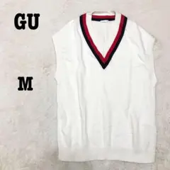 GU ジーユー Vネック チルデン ニットベスト 重ね着 シンプル オシャレ