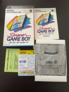 【箱・説明書付き】スーパーゲームボーイ スーパーファミコン専用 レトロゲーム
