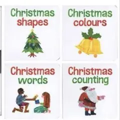 英語絵本　はらぺこあおむし　エリックカール　英語ミニ絵本4冊　　洋書　クリスマス