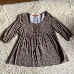 earth music&ecology フラワープリント 七分袖トップス