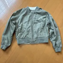 リバーシブル MA-1 ブルゾン カーキ 花柄