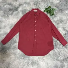 courrèges homme クレージュオム（M）長袖 シャツ 光沢感 日本製