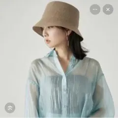 ［SNIDEL 麦わら帽子　バケットハット　]