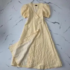 sisterjane✨カシュクールワンピース　ジャガード　ハートボタン　総刺繍