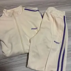 NERDY ジャージ セットアップ クリーム パープル